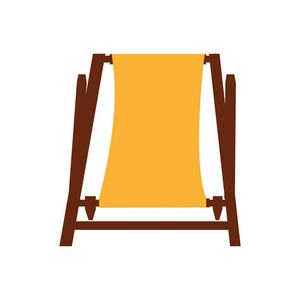 沙滩椅孤立的图标