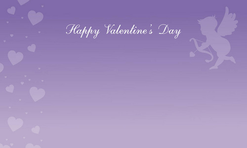 情人节在紫色背景上