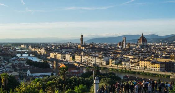 意大利佛罗伦萨从米开朗基罗广场看风景
