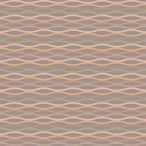 无缝模式。波浪形的水平线。简单的形状, 平静的颜色。橄榄色, 米色, 棕色