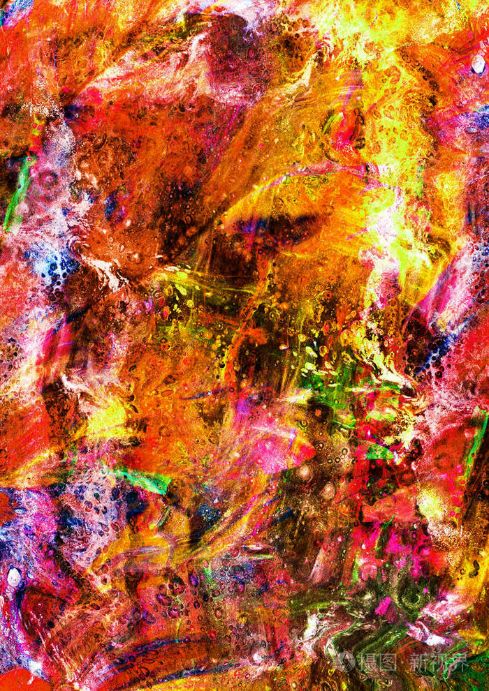 混合五颜六色的令人震惊的墨水刷晶灵设计纸背景