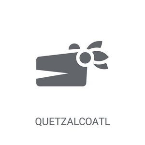 quetzaloatl 图标。时尚的奎扎科拉特尔标志的概念, 从童话收藏的白色背景。适用于 web 应用移动应用和打印媒体