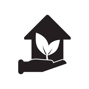 在黑白色的生态住宅的平面图标照片
