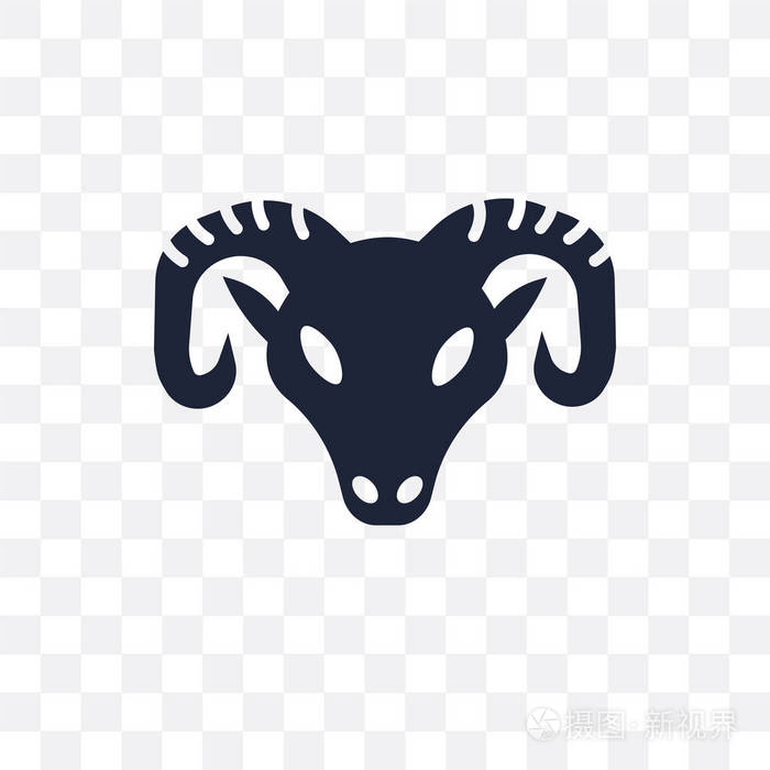 山羊符号设计从动物收藏.简单的元素向量例证在透明背景