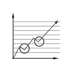 在黑色和白色的经济图平面图标图片