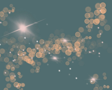 抽象的橙色景太阳光照在蓝色背景照片