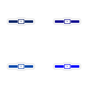 在纸上的装配现实贴纸设计手表