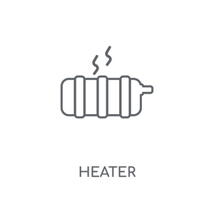 加热器概念笔画符号设计.