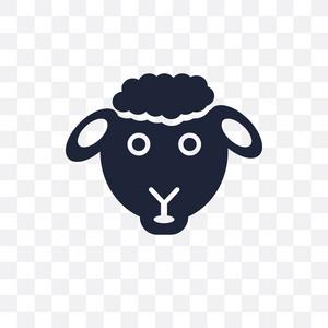 羊透明图标。羊符号设计从动物收藏。简单的元素向量例证在透明背景