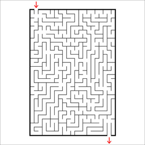 孩子们的游戏.儿童拼图.一个入口, 一个出口.迷宫难题.