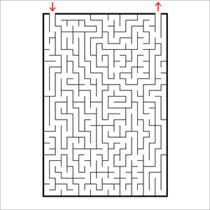 孩子们的游戏.儿童拼图.一个入口, 一个出口.迷宫难题.