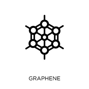 石墨烯图标。未来技术收藏中的石墨烯符号设计