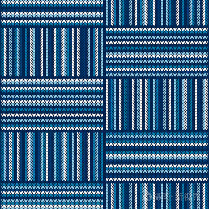 带有蓝色色调的矢量无缝针织纹理插画-正版商用图片0tkp6l-摄图新视界