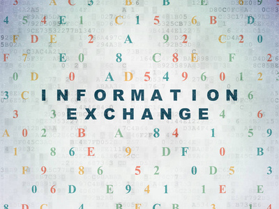 数据的概念 信息交换数字数据纸张背景上