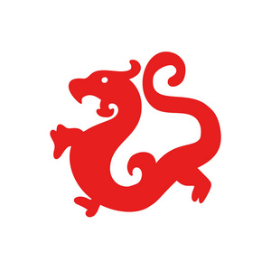 红色中国祥云龙图片