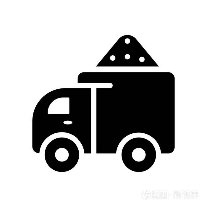 垃圾车图标.时尚垃圾车标志的概念上的白色背景从清洁收集.适用于 web