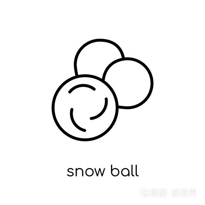插画 雪球图标.