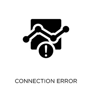 连接错误图标。网络集合中的连接错误符号设计。简单的元素向量例证在白色背景