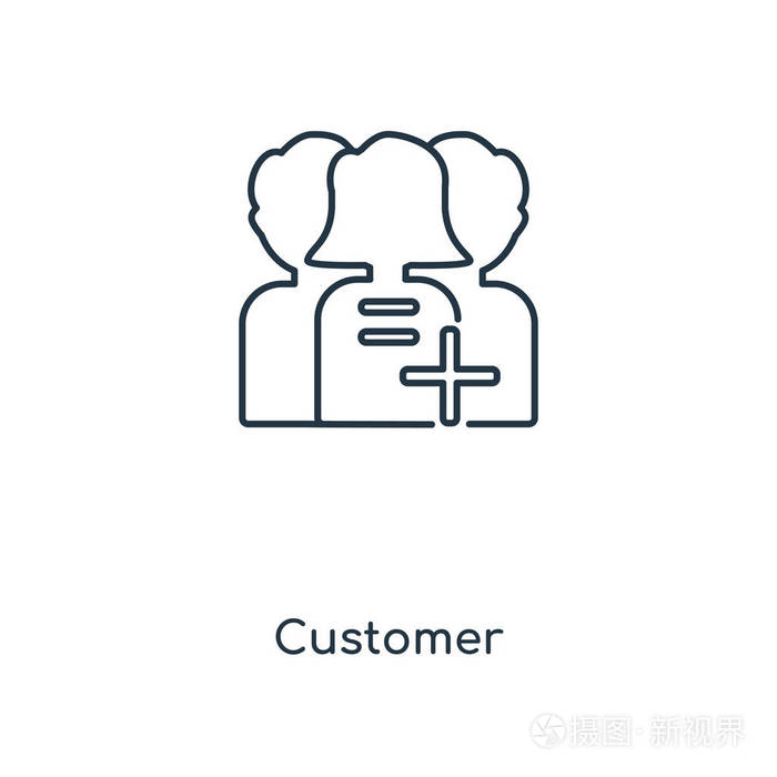 客户矢量图标简单而现代的平面符号为网站,手机,徽标,应用程序,ui.