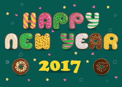 甜甜圈字体照片