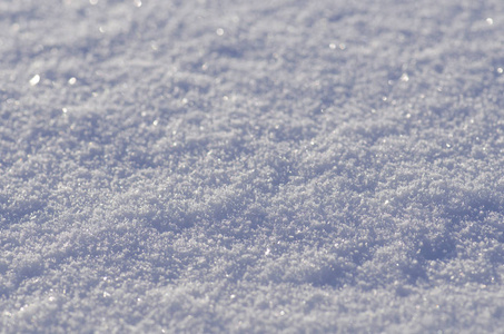 背景的新鲜雪。自然冬天背景。蓝色色调的雪纹理