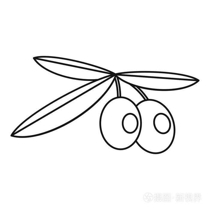 橄榄图标,大纲样式插画-正版商用图片0tlply-摄图新视界