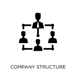 公司结构 图标。从人力资源收集到公司结构符号设计