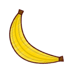 香蕉新鲜水果孤立的图标