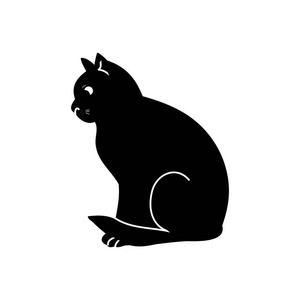黑色剪影猫魅力