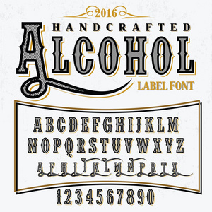 老式的酒精字体
