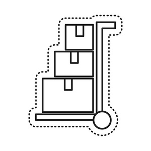 送货车孤立的图标