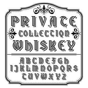 私人收藏威士忌字体