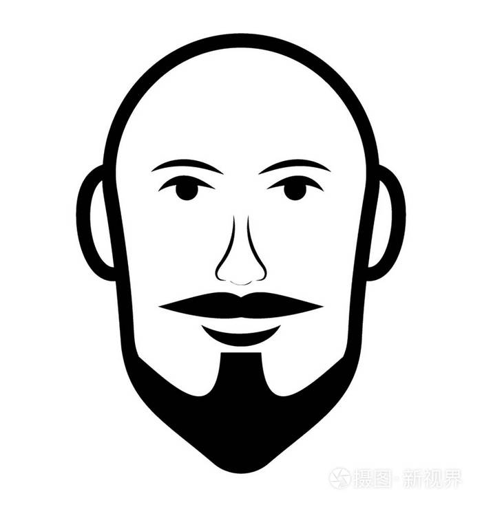 秃头男子线图标, 人类化身插画-正版商用图片0tm5lu-摄图新视界
