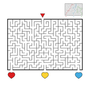 平的向量例证圣诞老人迷宫游戏模板插图成功完成迷宫与追踪箭头的插图