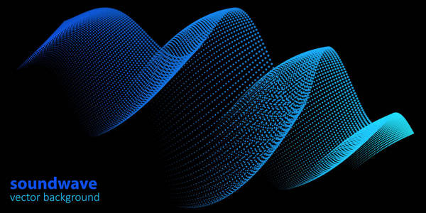 科技感渐变声波韵律元素图片