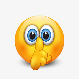 表达恐惧, 害怕沉默, 秘密概念保持沉默, 安静的嘴唇和手指沉默的