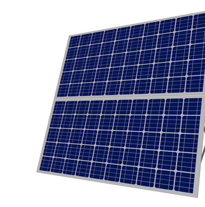 太阳能电池板查出的白色背景工业插图, 3d 插图