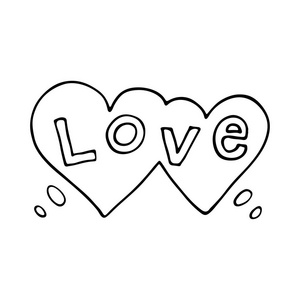 双囍字双心讲话泡泡与爱字照片