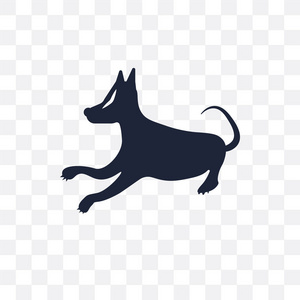 巴森吉狗透明图标。巴森吉狗符号设计从狗收藏。简单的元素向量例证在透明背景