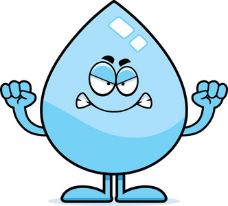 生气的卡通水滴照片