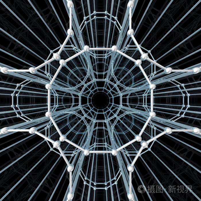 抽象的几何图案.网络连接