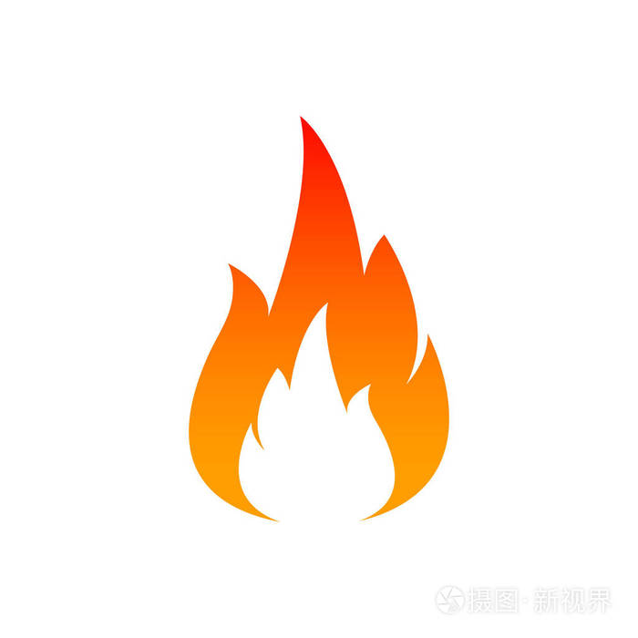 火焰图标.石油,天然气和能源概念和热食品.平面设计, 背景向量例证