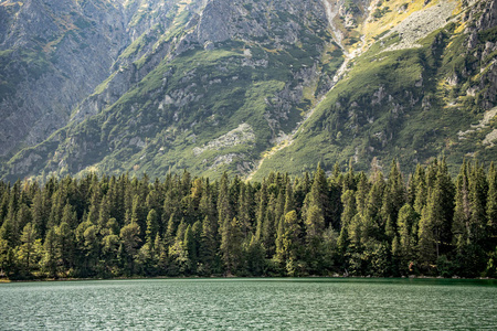 美丽的高山湖泊的视图