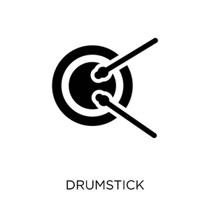 鼓棒图标.鼓乐符号设计从音乐收藏.简单的元素向量例证在白色背景照片