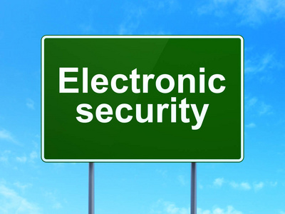 保护的概念 电子安全道路标志背景