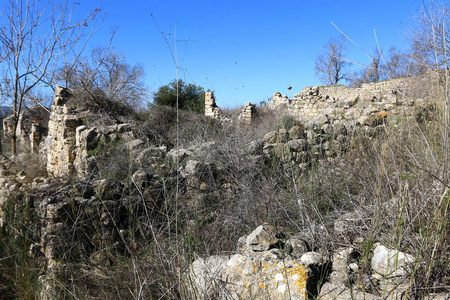 马龙派教徒的村庄的废墟