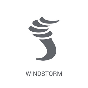 时尚风暴标志概念在白色背景从自然收藏.