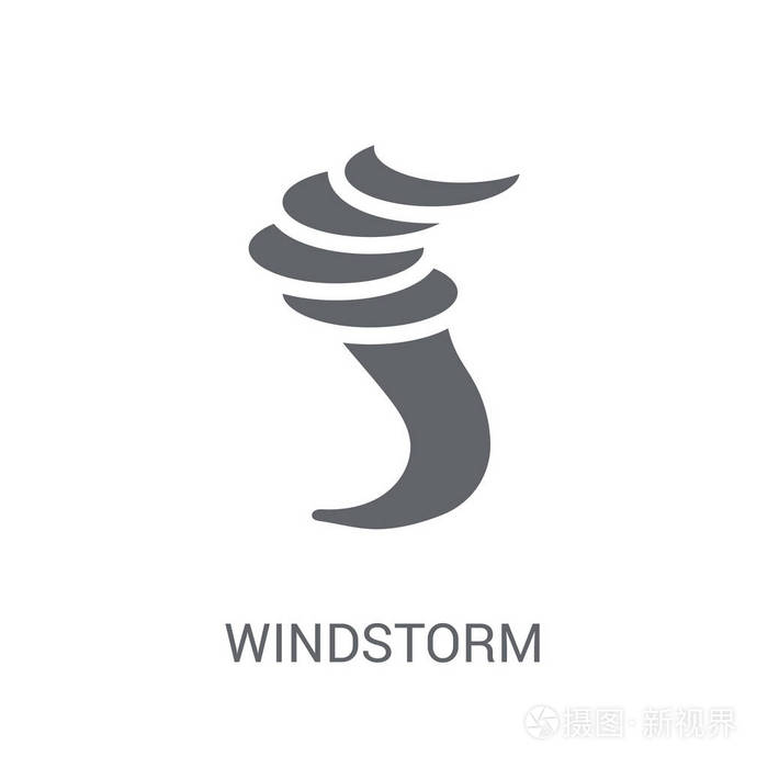 风暴图标.时尚风暴标志概念在白色背景从自然收藏.