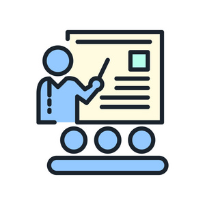 演示文稿研讨会研讨会演示文稿图标颜色照片