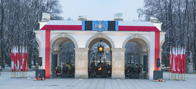 华沙无名战士纪念碑图片